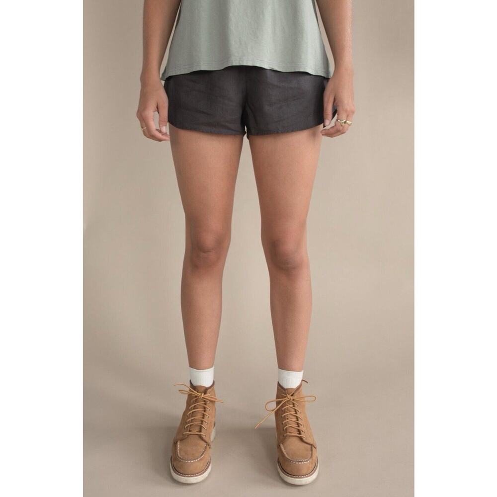 ⚡️ MATE the Label Sold Out Mid-Rise Linen Ruby Shorts - Vintage Black - Medium